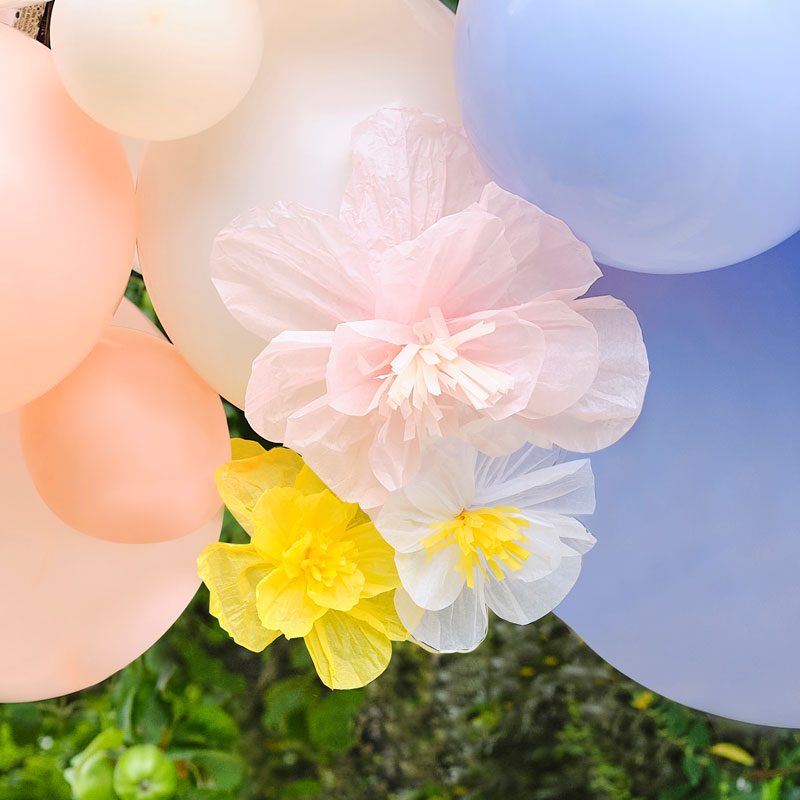Spring Balloon Arch with Paper Flowers - 60 Balloons – product image 3