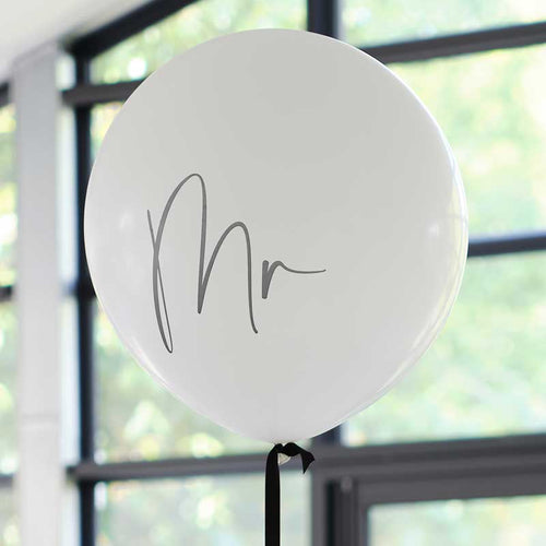 Black & White Mr Balloon - 36" Latex – product image 1