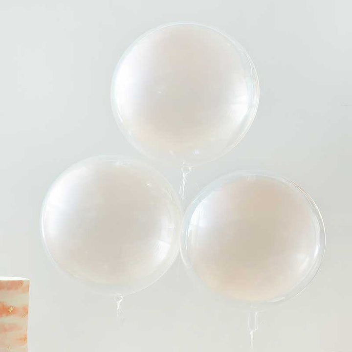 Peach Sprayed Orb Balloons - 22" Latex (3pk) – product image 1