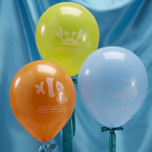 Under The Sea Large Balloons - 22" Latex  (3pk)