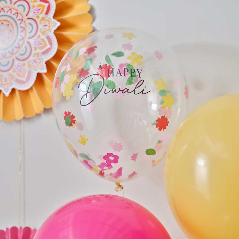 Happy Diwali Balloon Bouquet - 12" Latex (5pk) – product image 2