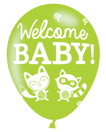 Baby Shower Woodland Balloons - 11" Latex (6pk)