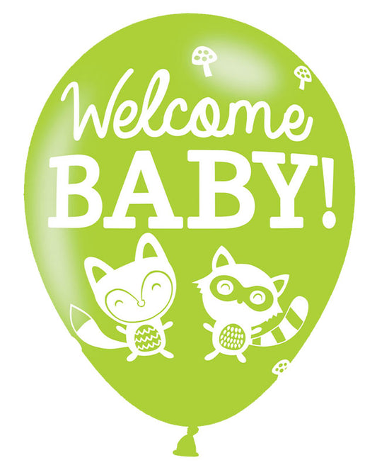 Baby Shower Woodland Balloons - 11" Latex (6pk)