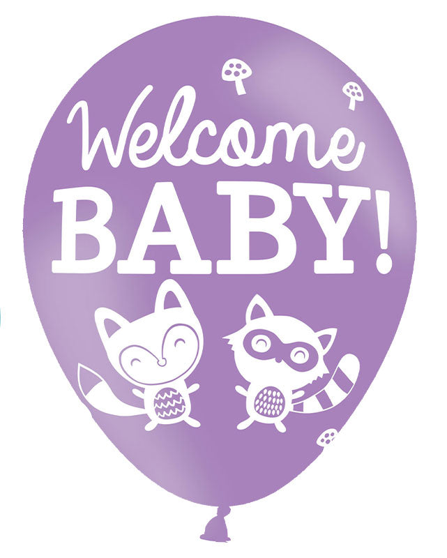 Baby Shower Woodland Balloons - 11" Latex (6pk)