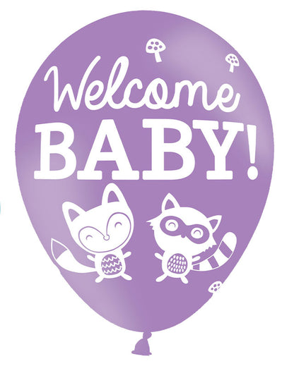 Baby Shower Woodland Balloons - 11" Latex (6pk)
