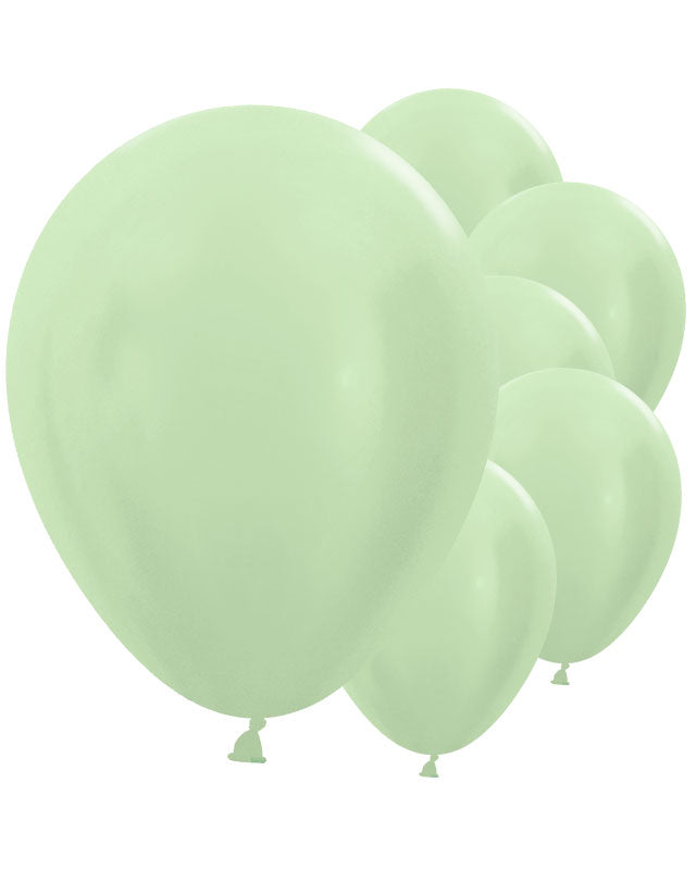 Satin Green Balloons - 12" Latex (25pk)