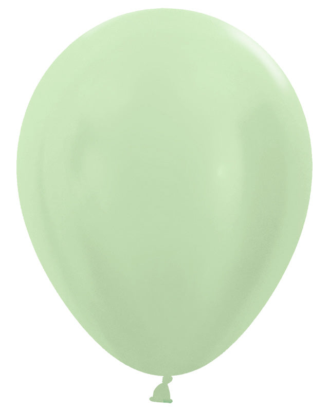 Satin Green Balloons - 12" Latex (25pk)