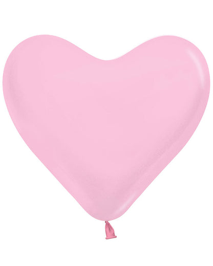 Fashion Heart Pink Balloons - 12" Latex (50pk)