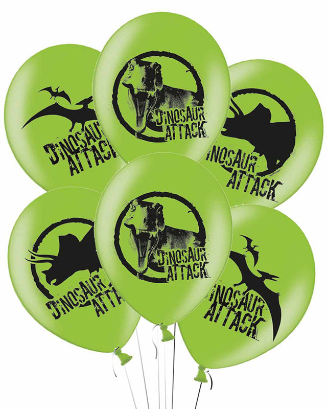 Dinosaur Attack Latex Balloons - 11" (6pk) – product image 1