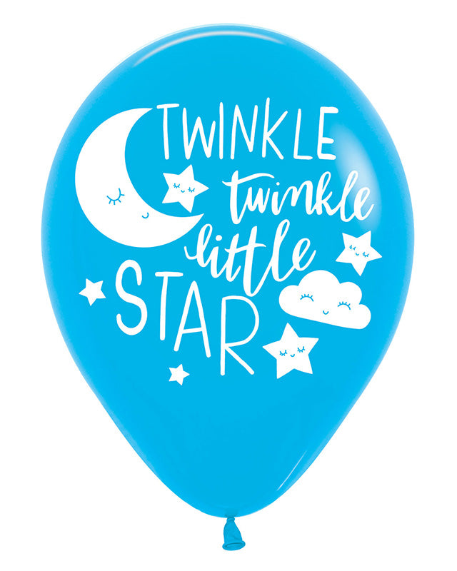 Twinkle Little Star 4 Sided Latex Balloons - 11" (6pk)