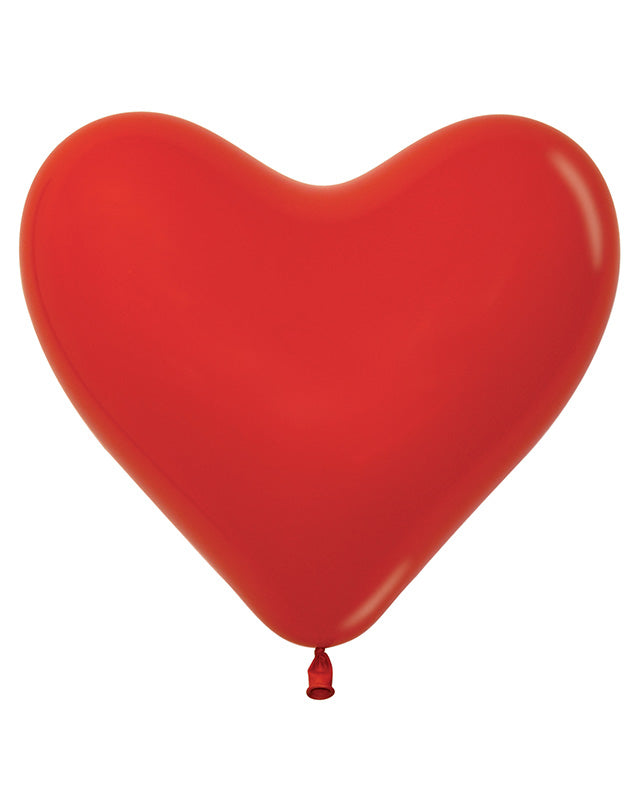 Fashion Heart Red Balloons - 16" Latex (50pk)