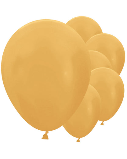 Metallic Gold - 18" Latex Balloons (25pk)