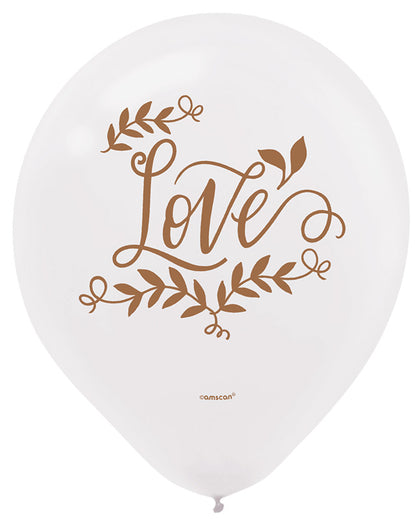 Love & Leaves Balloons - 11" Latex (6pk)