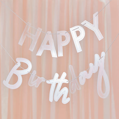 Acrylic Happy Bday Banner - 3m
