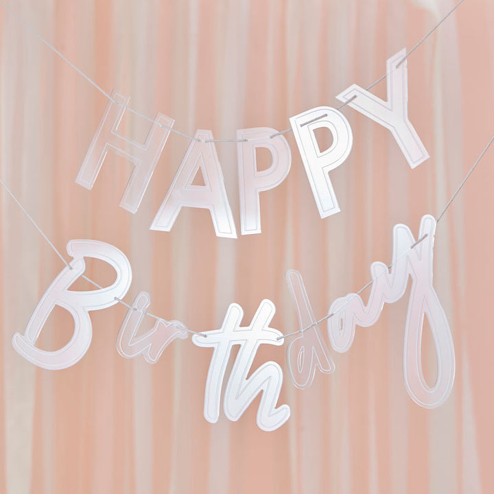 Acrylic Happy Bday Banner - 3m – product image 1
