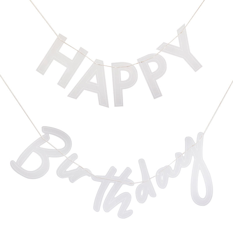 Acrylic Happy Bday Banner - 3m