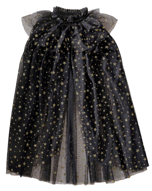 Witch Black & Gold Star Cape
