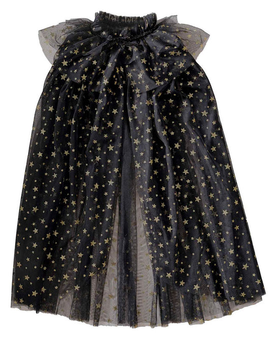 Witch Black & Gold Star Cape