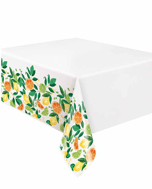 Citrus Fruit Plastic Table Cover - 1.3m x 2.1m