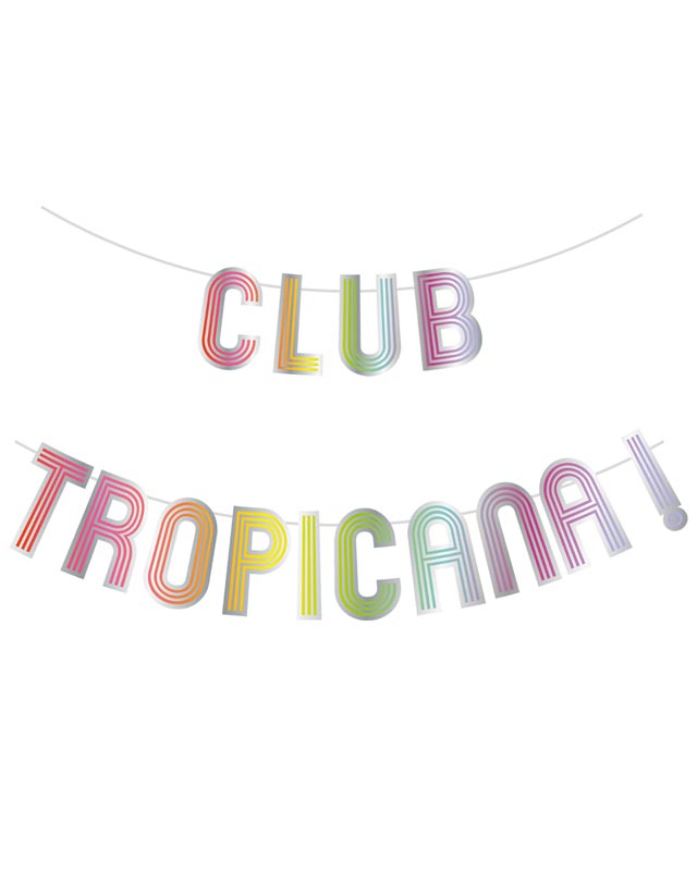 Club Tropicana Paper Letter Banners - 2m
