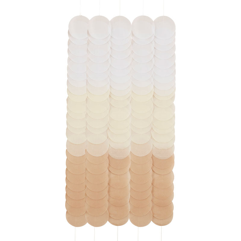 Neutral Ombre Tissue Paper Disc Party Backdrop - 1.8m – product image 2