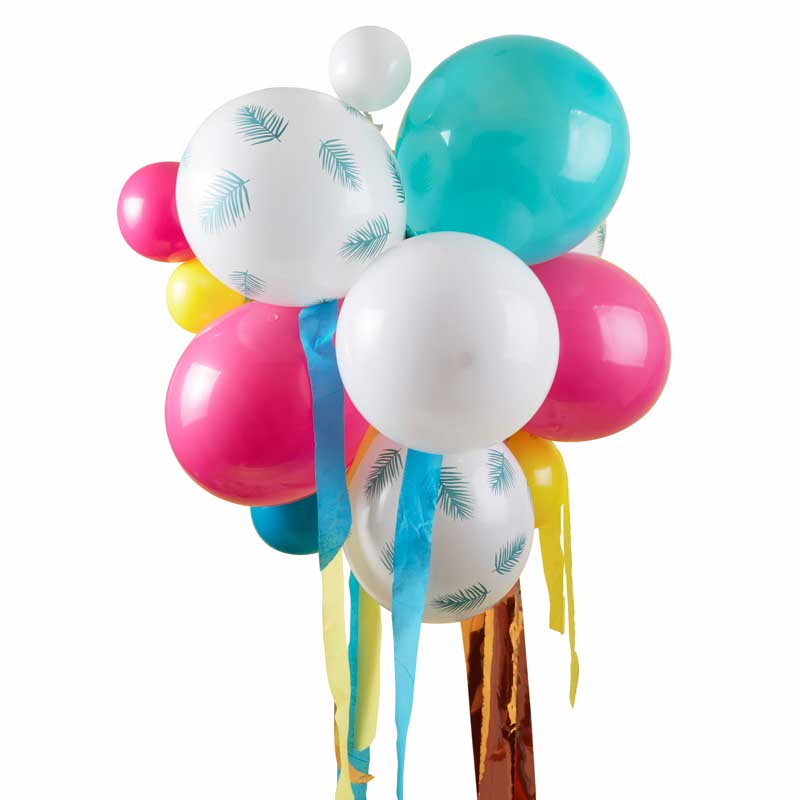 Balloon Chandelier with Printed Palm Balloons & Streamers – product image 2