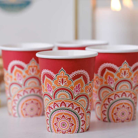 Diwali Paper Cups - 266ml (8pk)