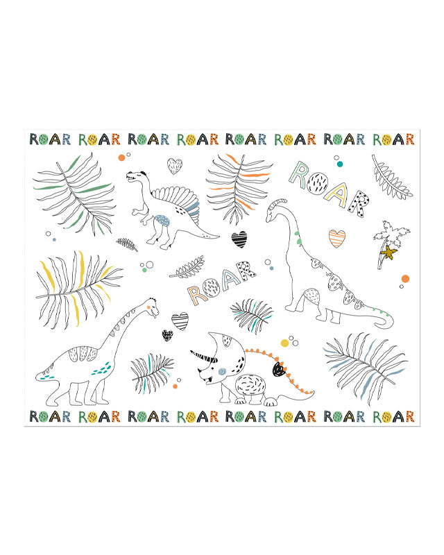 Dino Roars Colour-In Placemats (6pk) – product image 1
