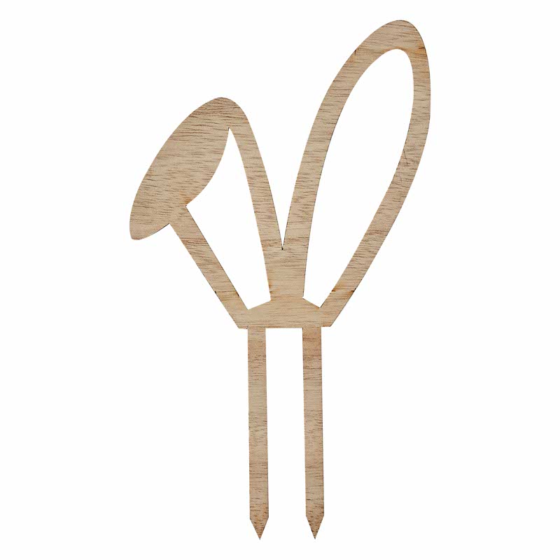 Wooden Bunny Ears Cake Topper - 18cm – product image 3