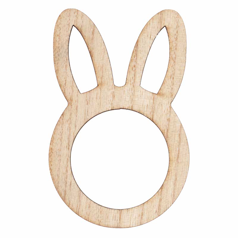 Wooden Bunny Napkin Rings (6pk)