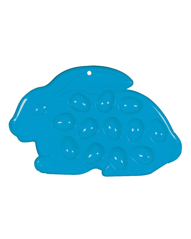 Blue Bunny Shaped Plastic Egg Tray