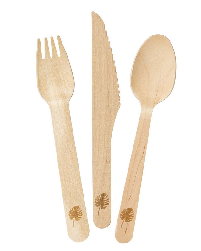 Wooden Assorted Cutlery Set (18pk) – product image 1