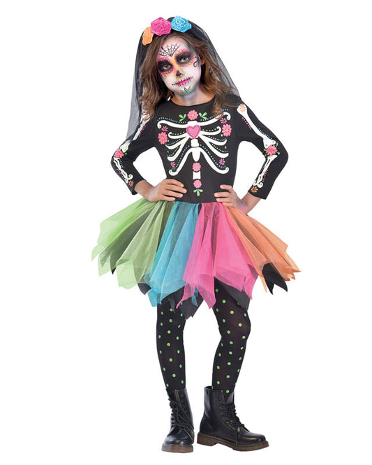 Day of the Dead Sugar Skull - Childs Costume