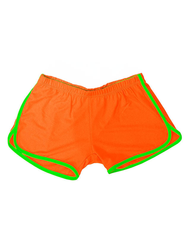 80s Neon Orange Hot Pants -Adult Costume – product image 1
