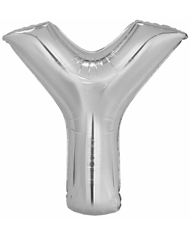 Y Silver Letter Balloon - 34" Foil