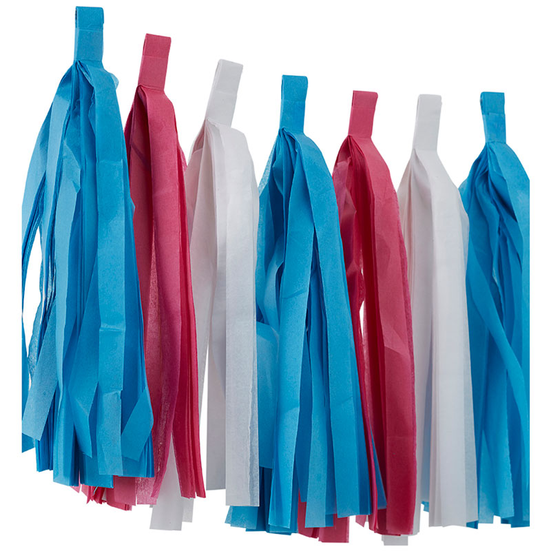 Gender Reveal Paper Tassel Garland - 2.5m – product image 2