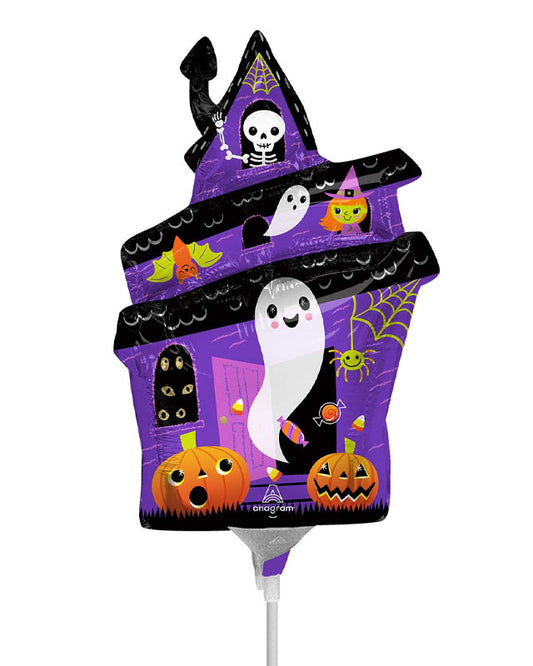 Halloween Haunted House Mini Air-Filled Balloon - 9" Foil (uninflated)