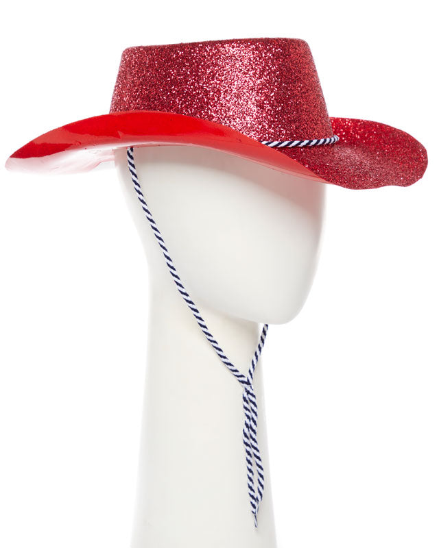 Red  Glitter Cowboy Hat