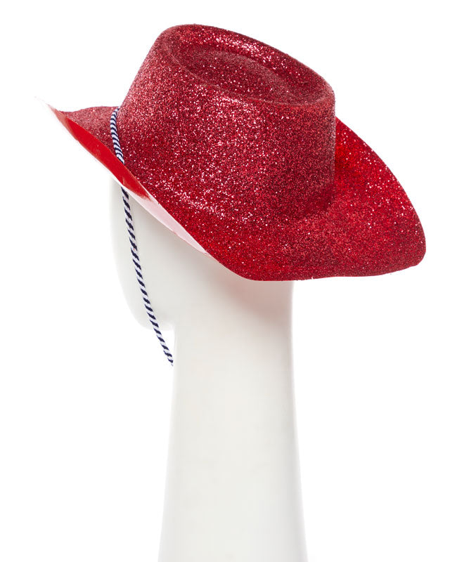 Red  Glitter Cowboy Hat