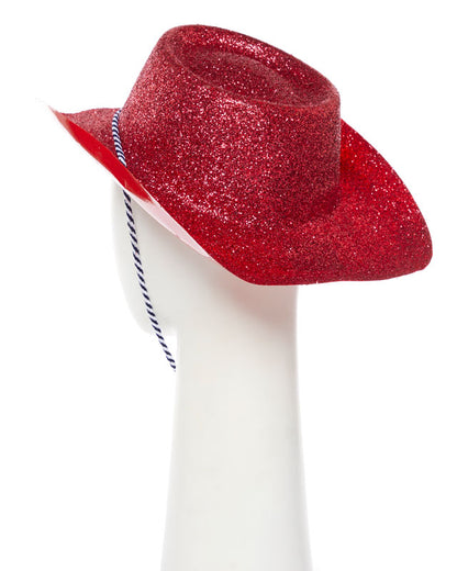 Red  Glitter Cowboy Hat