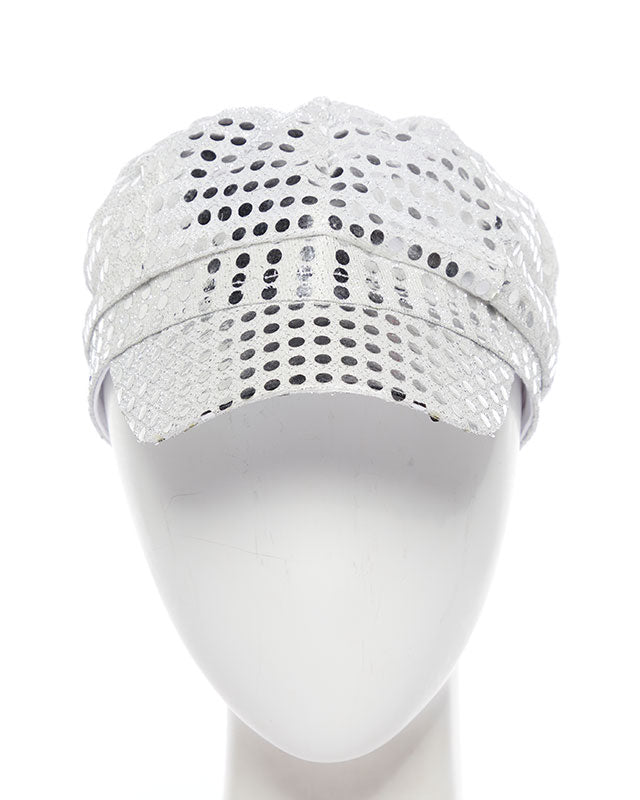 Silver  Sequin Disco Hat