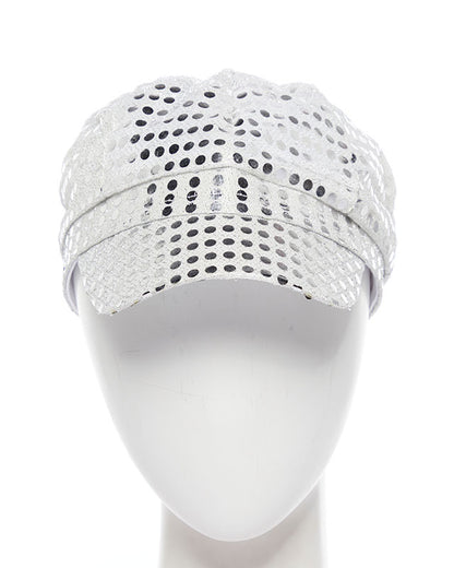 Silver  Sequin Disco Hat