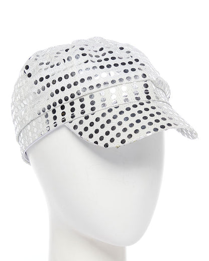 Silver  Sequin Disco Hat