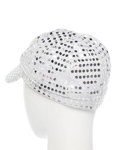 Silver  Sequin Disco Hat