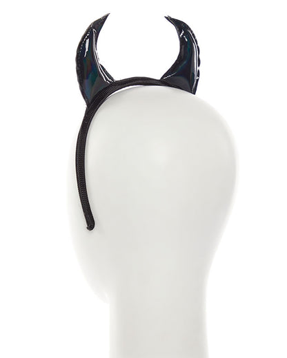 Black Devil Horns Headband