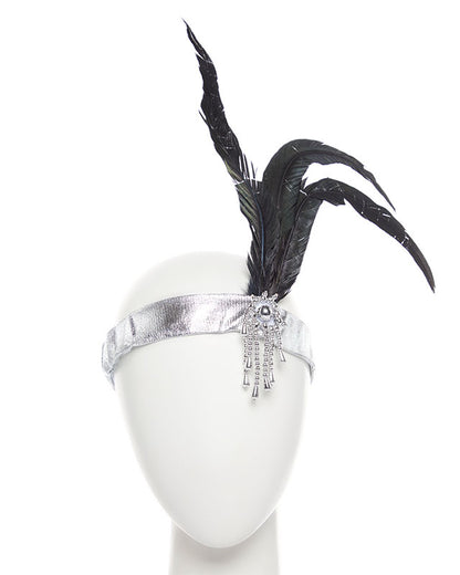 Silver Charleston Flapper Headband