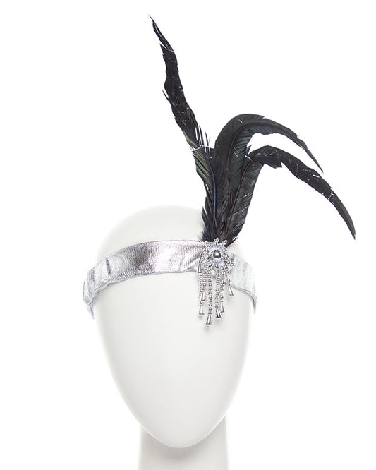 Silver Charleston Flapper Headband