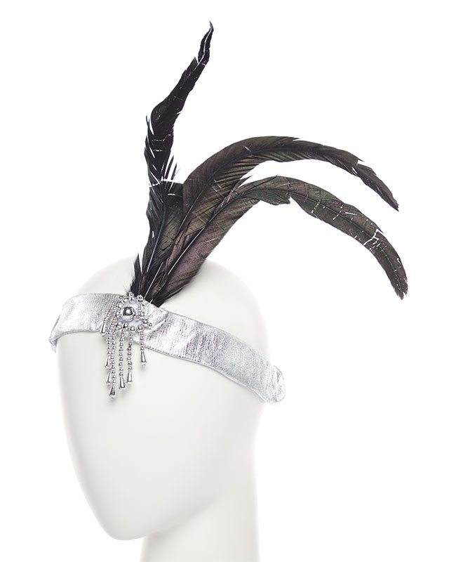 Silver Charleston Flapper Headband – product image 2