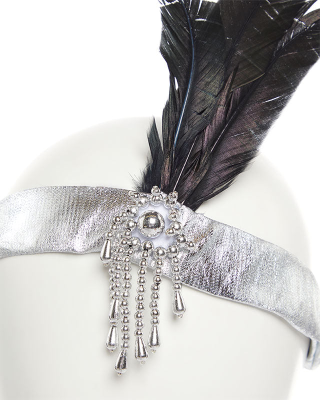 Silver Charleston Flapper Headband – product image 4