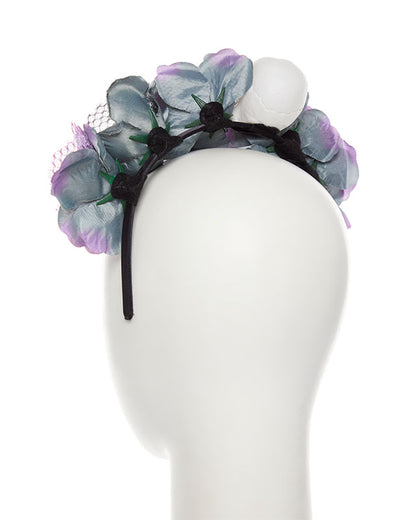 Purple Flower Skull Headband